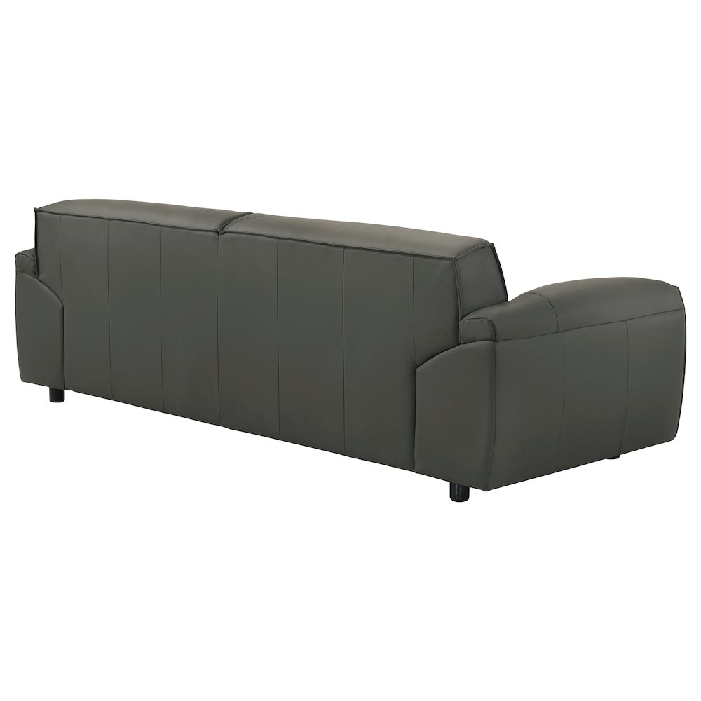 Buxton Top Grain Leather Upholstered Sofa Graphite. Picture 7