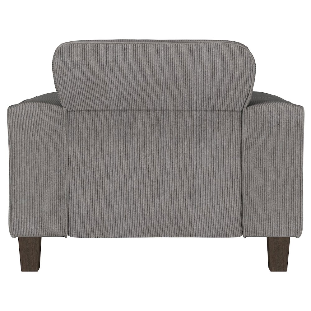 Deerhurst Upholstered Track Arm Tufted Accent Chair Charcoal. Picture 7