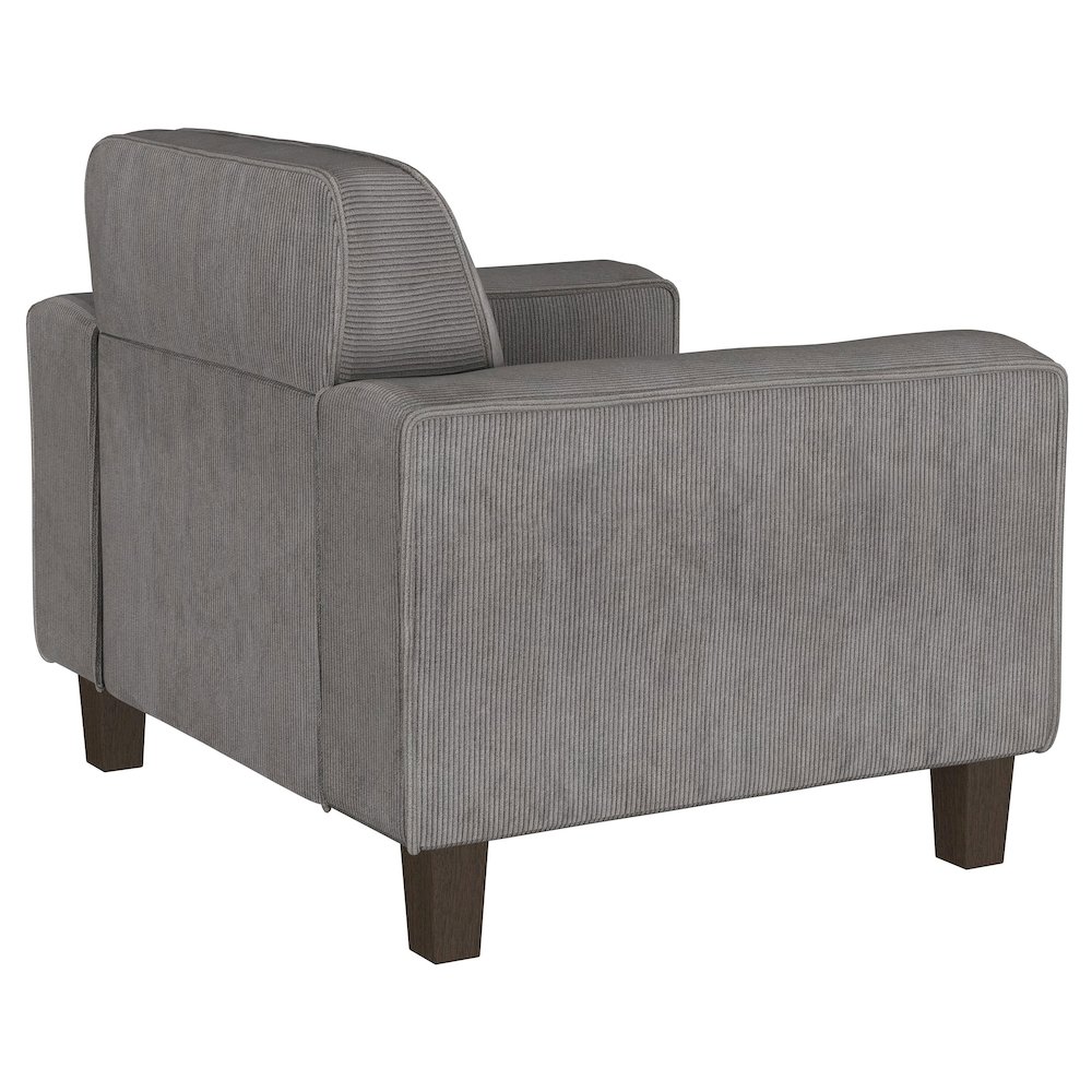 Deerhurst Upholstered Track Arm Tufted Accent Chair Charcoal. Picture 8