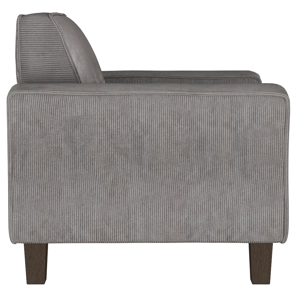 Deerhurst Upholstered Track Arm Tufted Accent Chair Charcoal. Picture 9