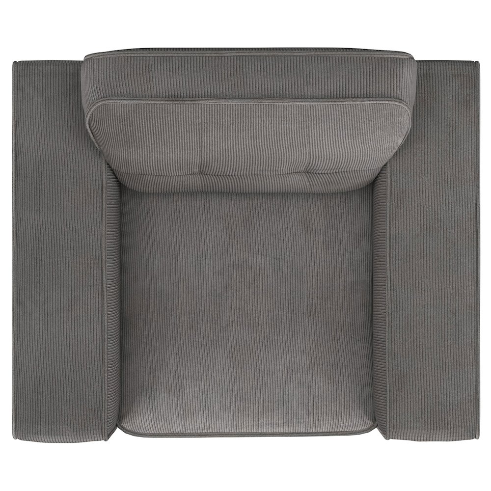 Deerhurst Upholstered Track Arm Tufted Accent Chair Charcoal. Picture 13