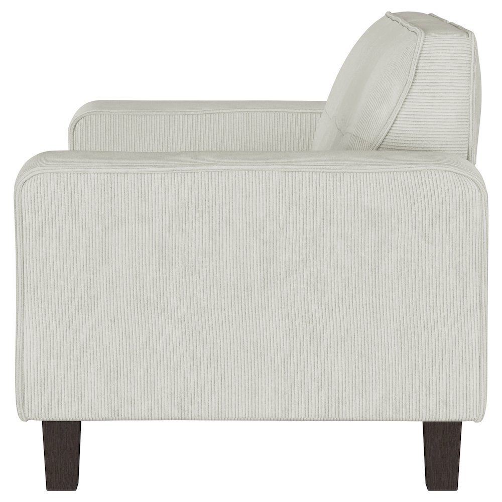 Deerhurst Upholstered Track Arm Tufted Loveseat Greige. Picture 5