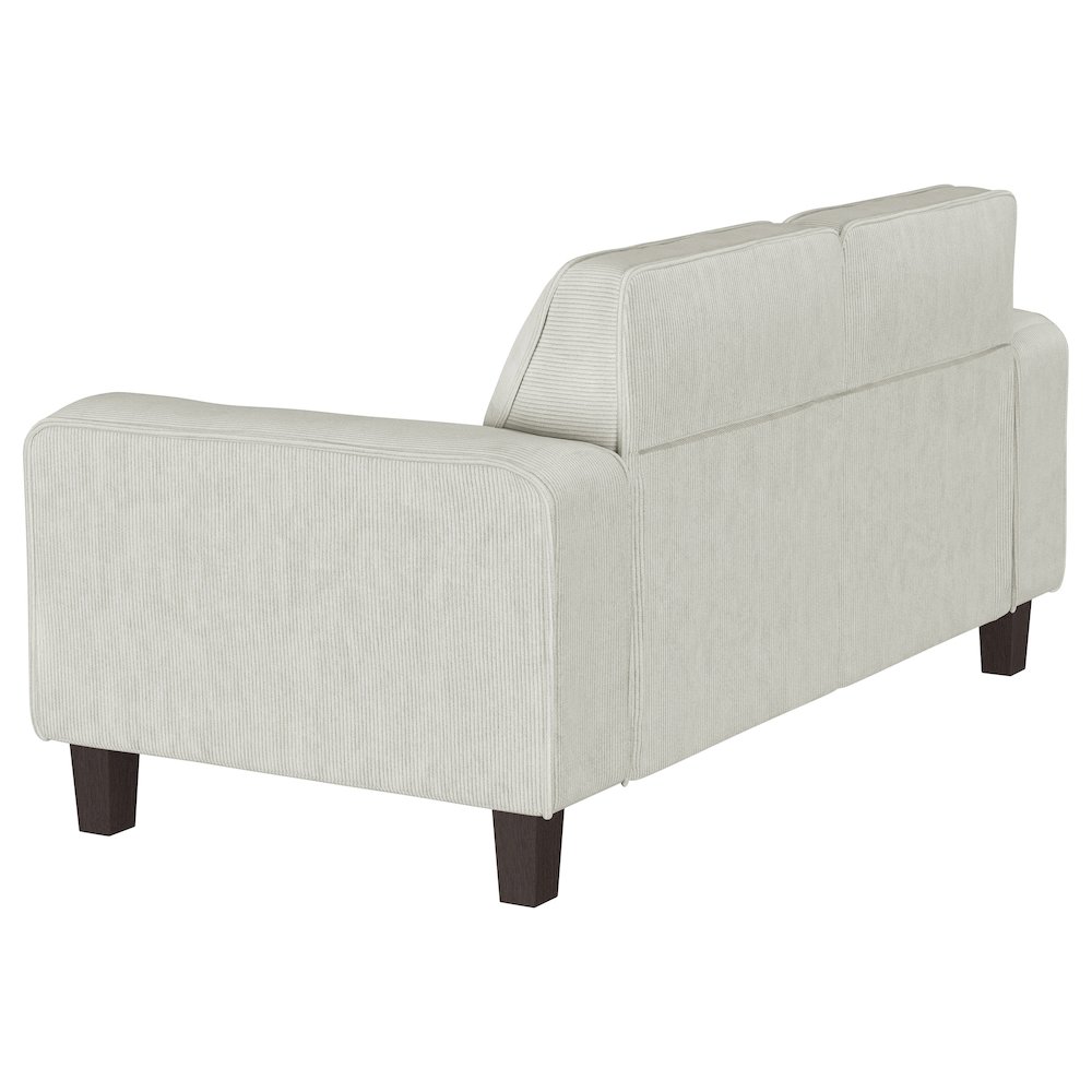 Deerhurst Upholstered Track Arm Tufted Loveseat Greige. Picture 6