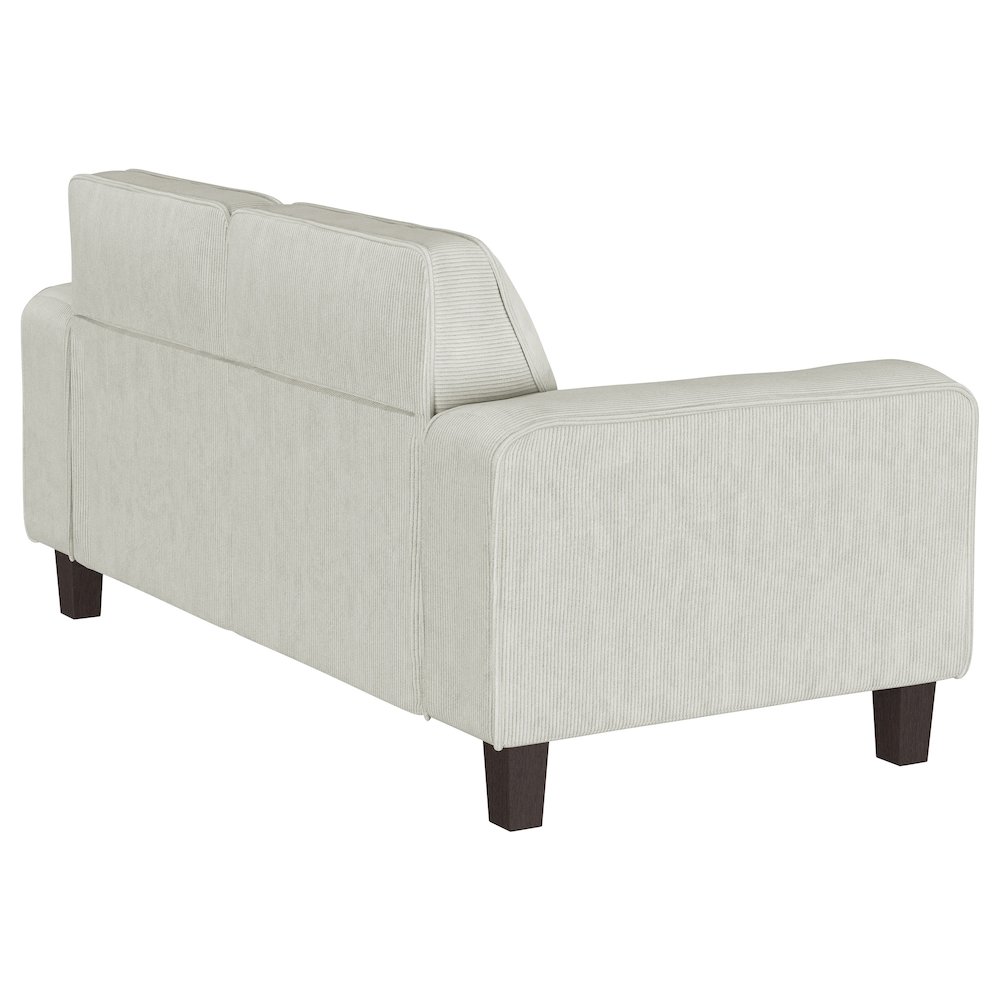 Deerhurst Upholstered Track Arm Tufted Loveseat Greige. Picture 8