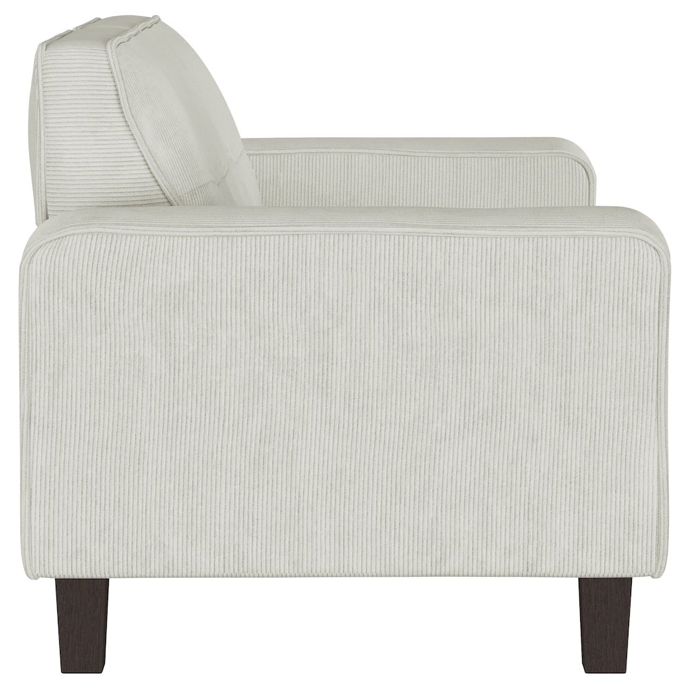 Deerhurst Upholstered Track Arm Tufted Loveseat Greige. Picture 9