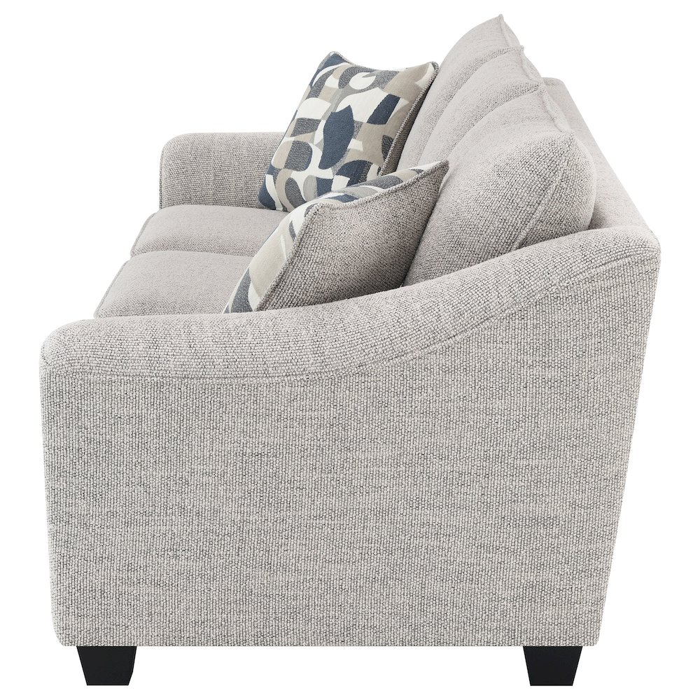 Tomkins Boucle Upholstered Sofa Light Grey. Picture 5