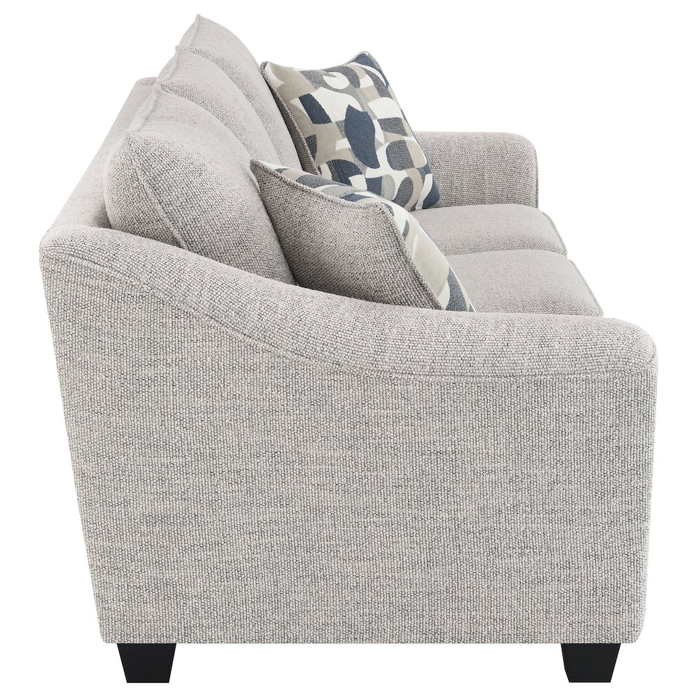 Tomkins Boucle Upholstered Sofa Light Grey. Picture 8