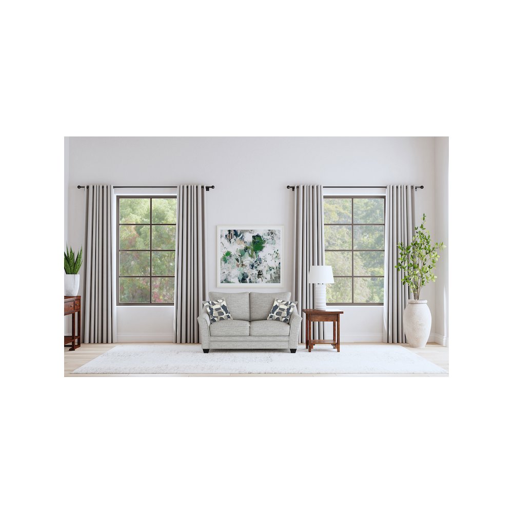 Tomkins Boucle Upholstered Loveseat Light Grey. Picture 9