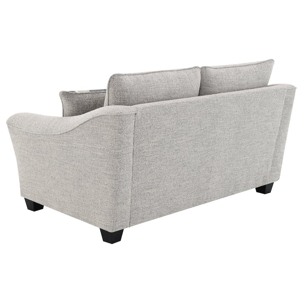 Tomkins Boucle Upholstered Loveseat Light Grey. Picture 6