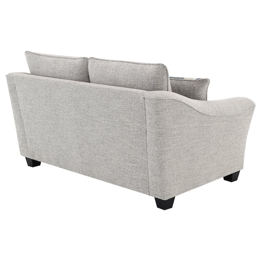 Tomkins Boucle Upholstered Loveseat Light Grey. Picture 7