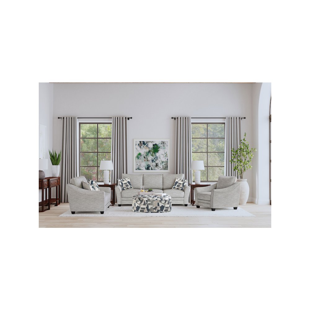 Tomkins Boucle Upholstered Loveseat Light Grey. Picture 11
