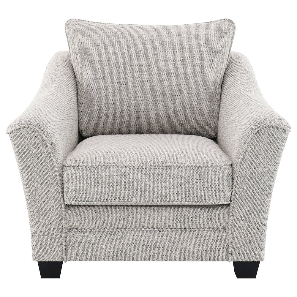 Tomkins Boucle Upholstered Chair Light Grey. Picture 3