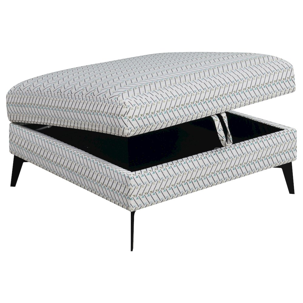 Clint Square Upholstered Tufted Storage Ottoman Aloe. Picture 3