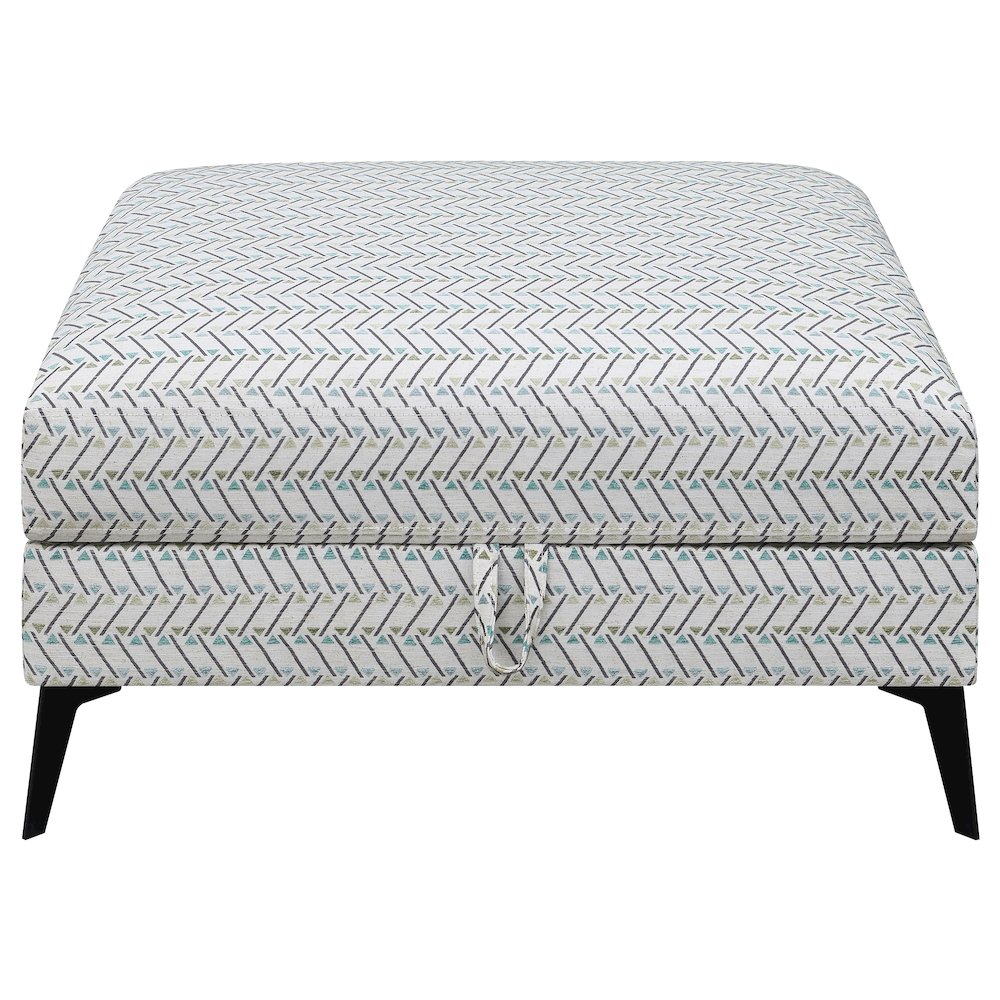 Clint Square Upholstered Tufted Storage Ottoman Aloe. Picture 4