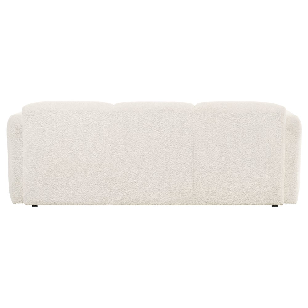 Dorset Fabric Upholstered Round Track Arm Sofa White. Picture 6