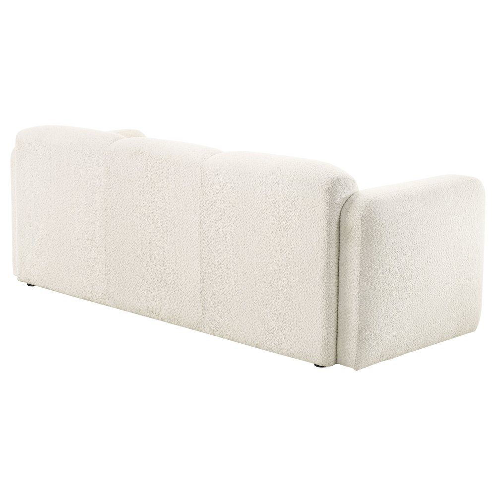 Dorset Fabric Upholstered Round Track Arm Sofa White. Picture 7