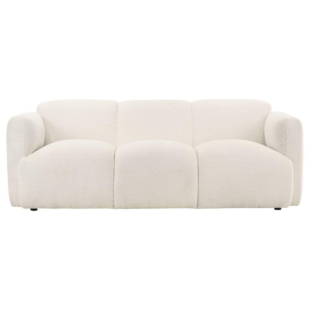 Dorset 3-piece Upholstered Round Track Arm Sofa Set White. Picture 3