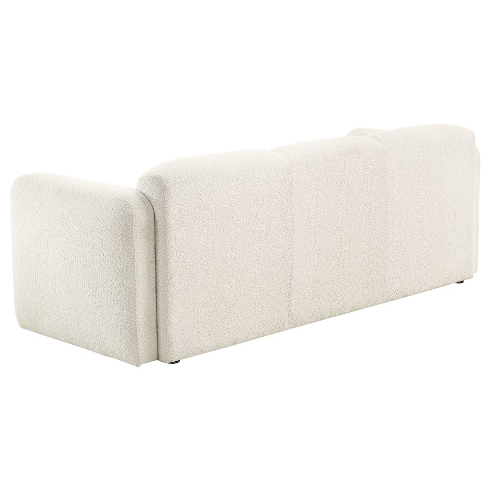 Dorset 3-piece Upholstered Round Track Arm Sofa Set White. Picture 4