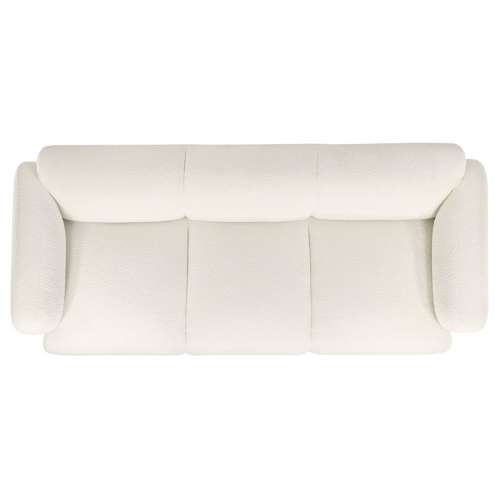 Dorset 3-piece Upholstered Round Track Arm Sofa Set White. Picture 5