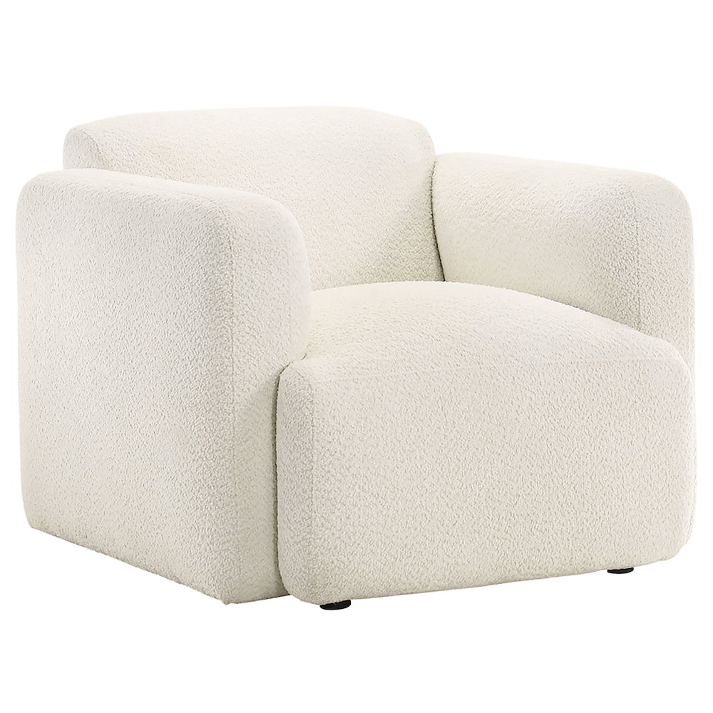 Dorset 3-piece Upholstered Round Track Arm Sofa Set White. Picture 10
