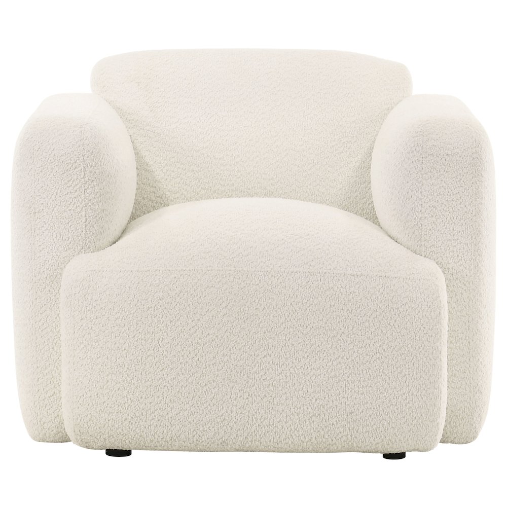 Dorset 3-piece Upholstered Round Track Arm Sofa Set White. Picture 11