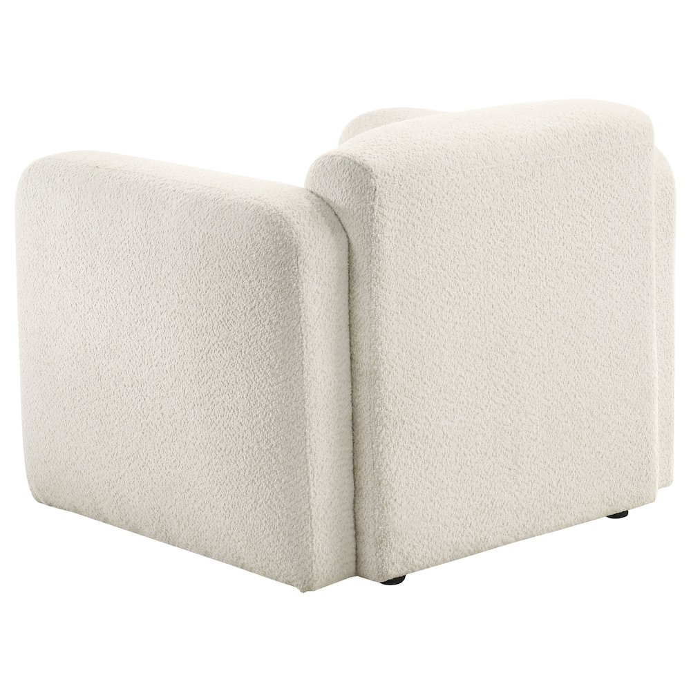 Dorset 3-piece Upholstered Round Track Arm Sofa Set White. Picture 12