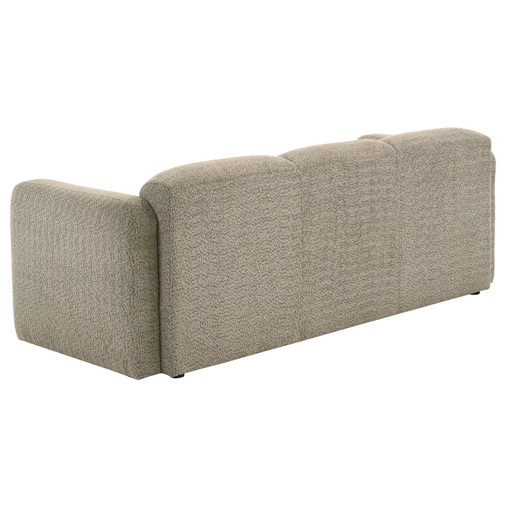 Dorset Fabric Upholstered Round Track Arm Sofa Brown. Picture 5