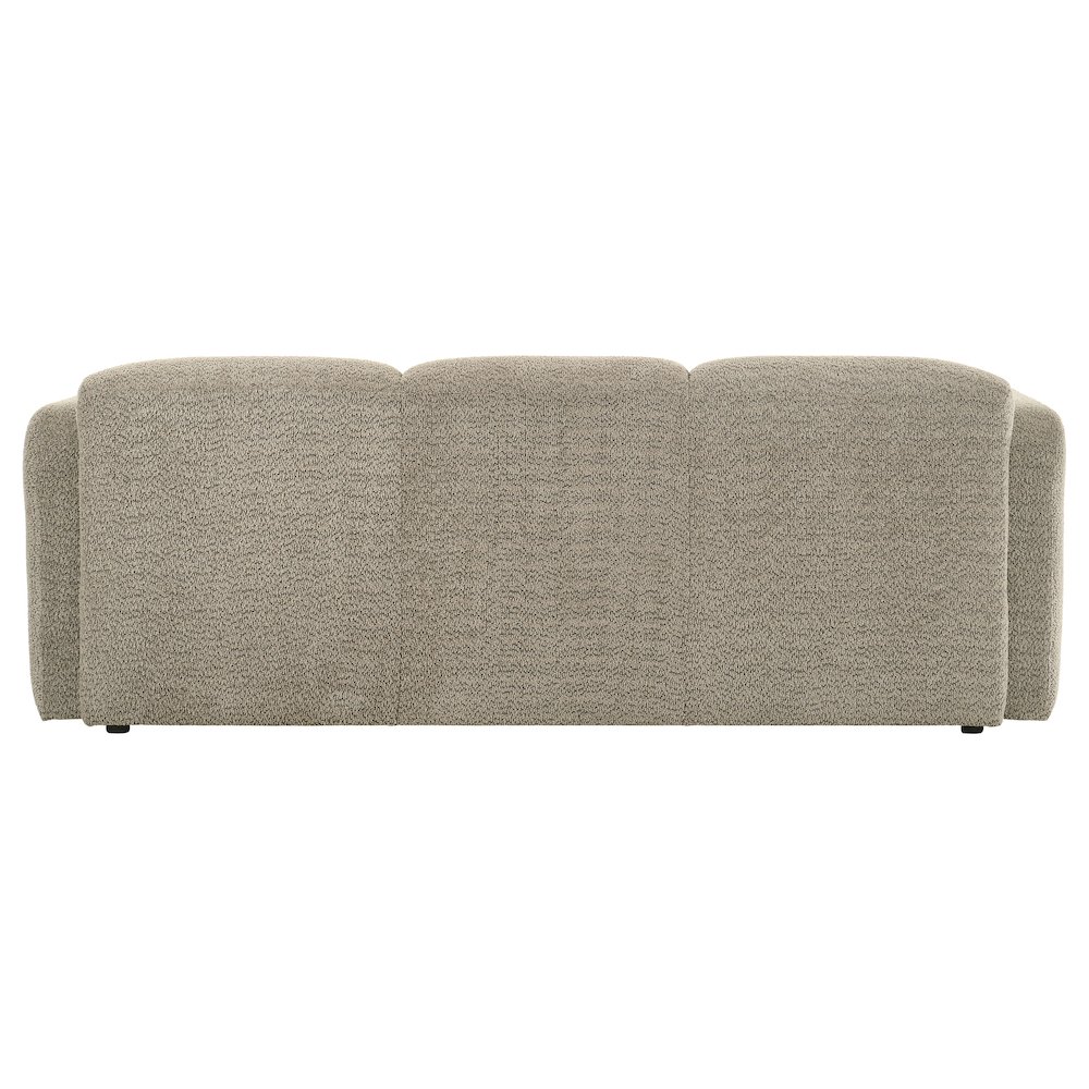 Dorset Fabric Upholstered Round Track Arm Sofa Brown. Picture 6