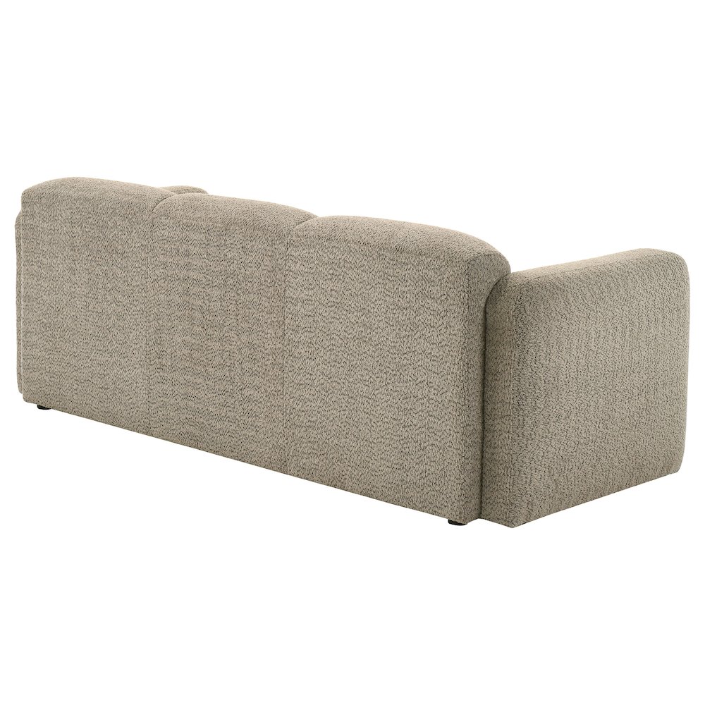 Dorset Fabric Upholstered Round Track Arm Sofa Brown. Picture 7