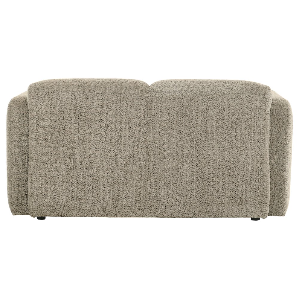 Dorset Fabric Upholstered Round Track Arm Loveseat Brown. Picture 6