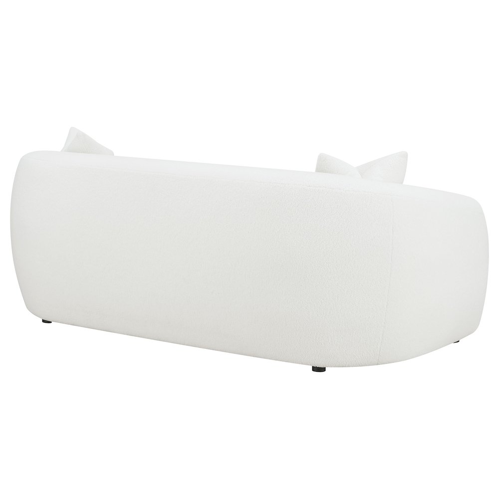 Isabella Faux Sheepskin Upholstered Sofa Natural. Picture 7