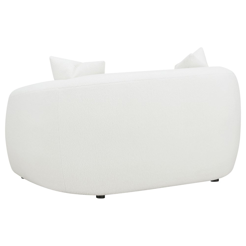 Isabella 2-piece Faux Sheepskin Upholstered Sofa Set Natural. Picture 9