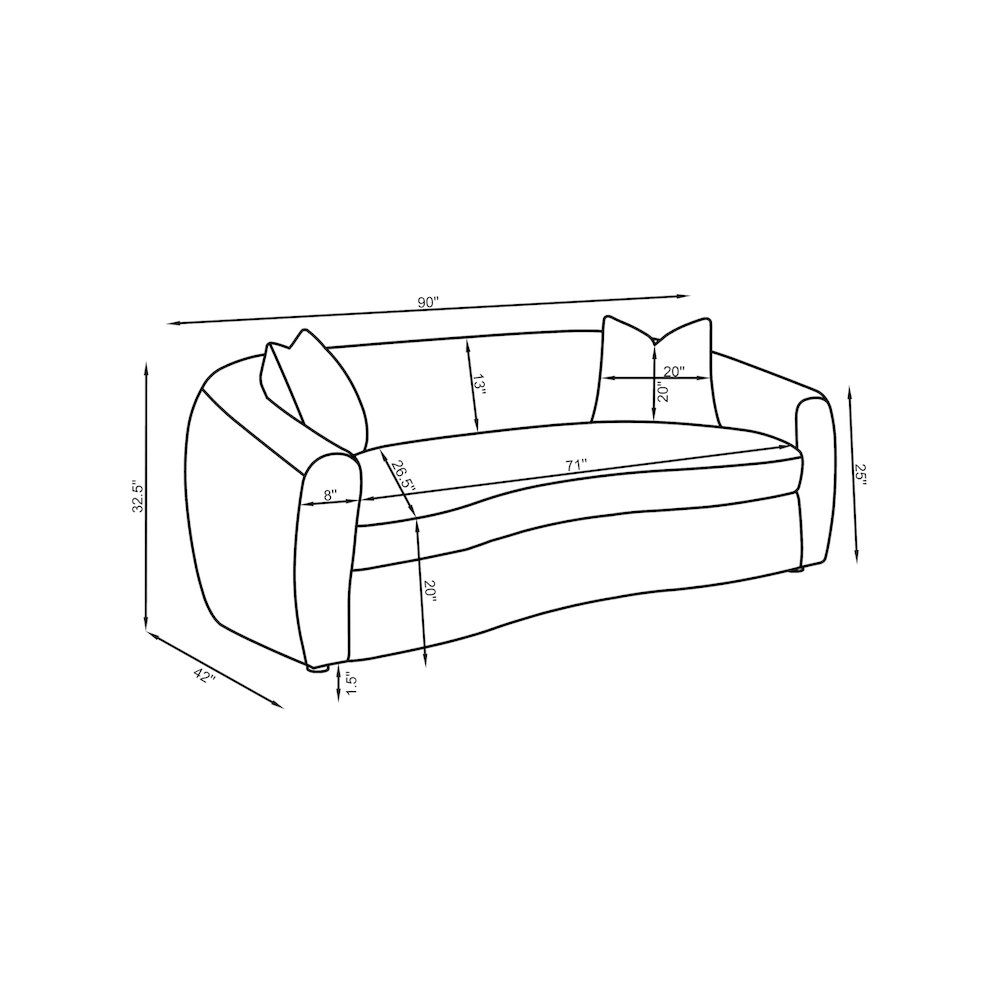 Isabella 2-piece Faux Sheepskin Upholstered Sofa Set Natural. Picture 13