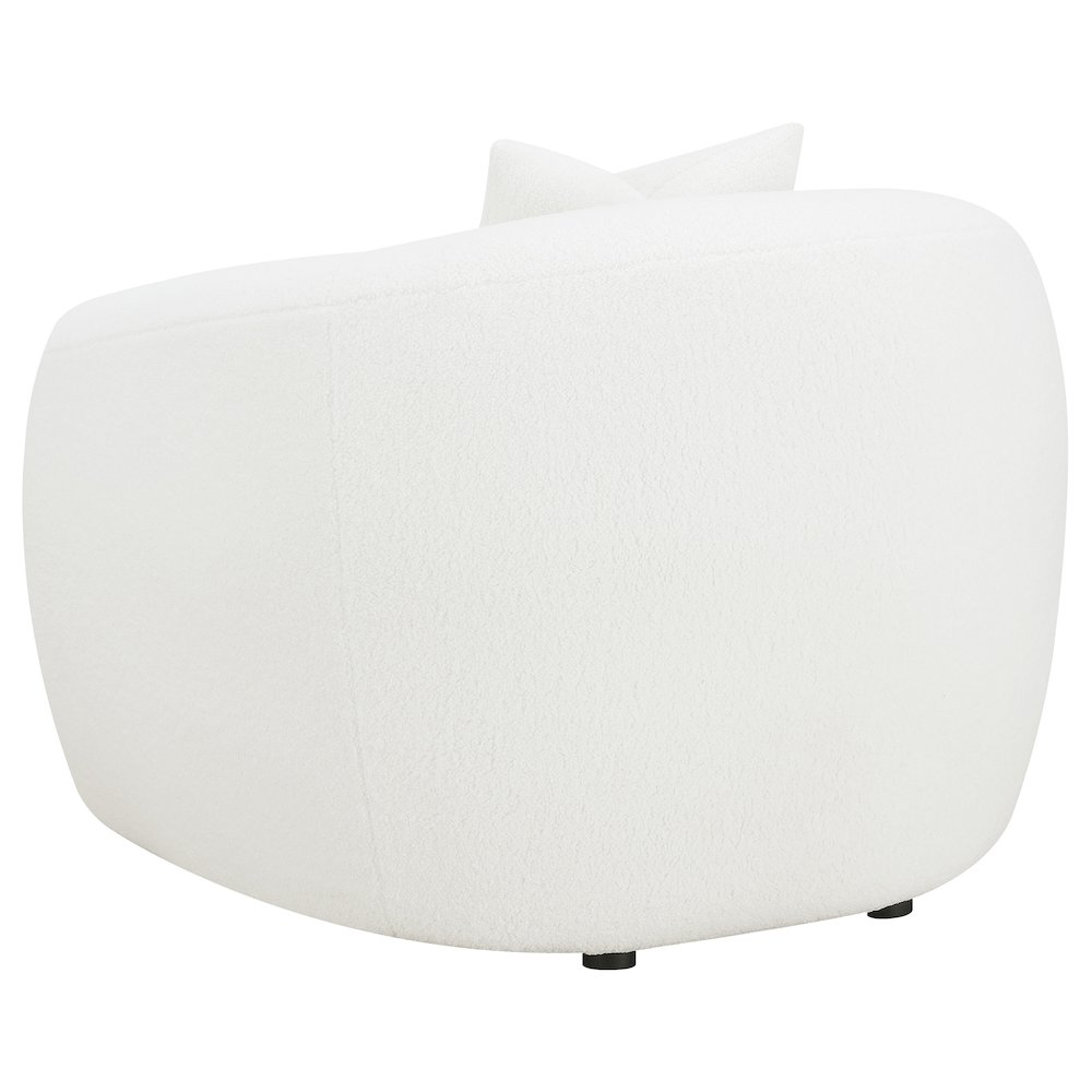 Isabella 3-piece Faux Sheepskin Upholstered Sofa Set Natural. Picture 11