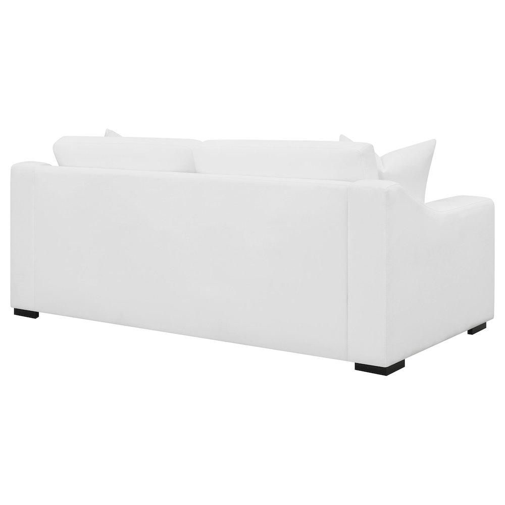 Ashlyn Upholstered Sloped Arm Sofa White. Picture 7