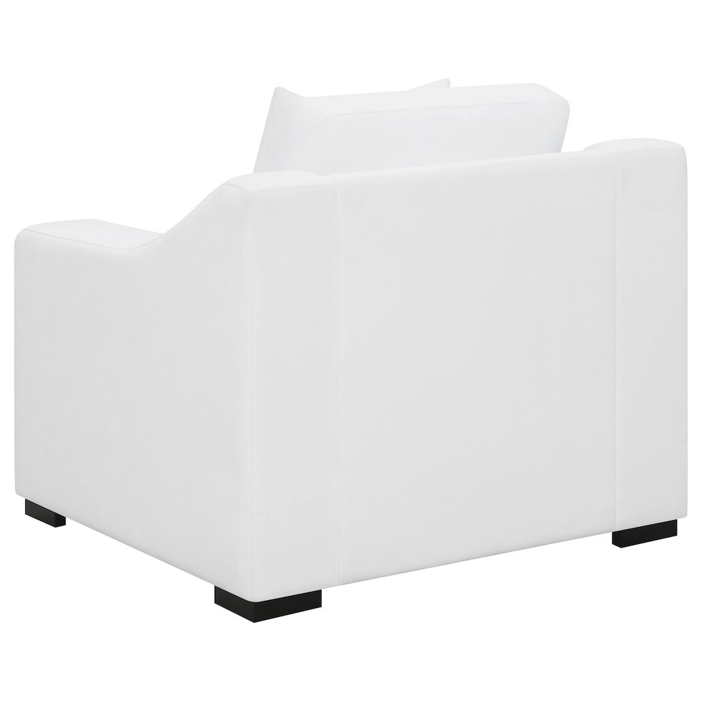 Ashlyn 3-piece Upholstered Sloped Arm Sofa Set White. Picture 11