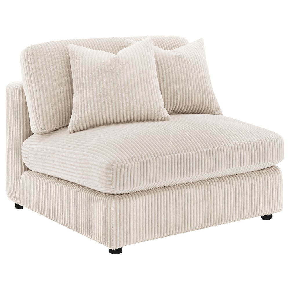 Blaine Upholstered Armless Chair Sand. Picture 1