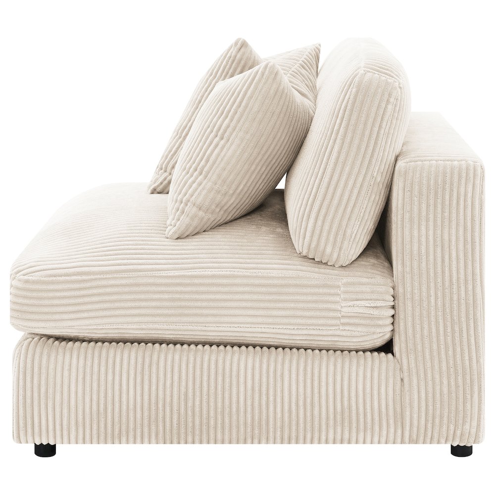 Blaine Upholstered Armless Chair Sand. Picture 5