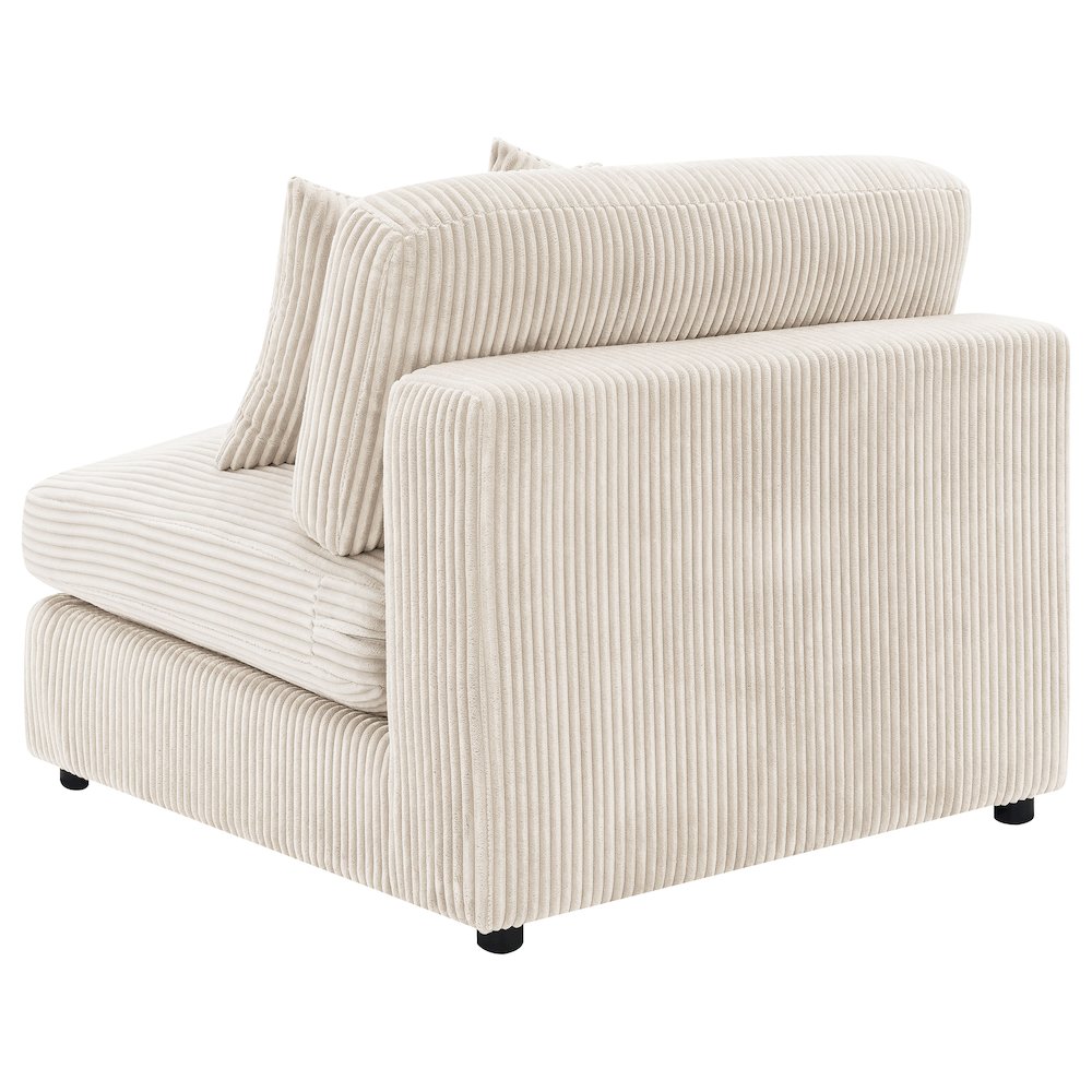 Blaine Upholstered Armless Chair Sand. Picture 6