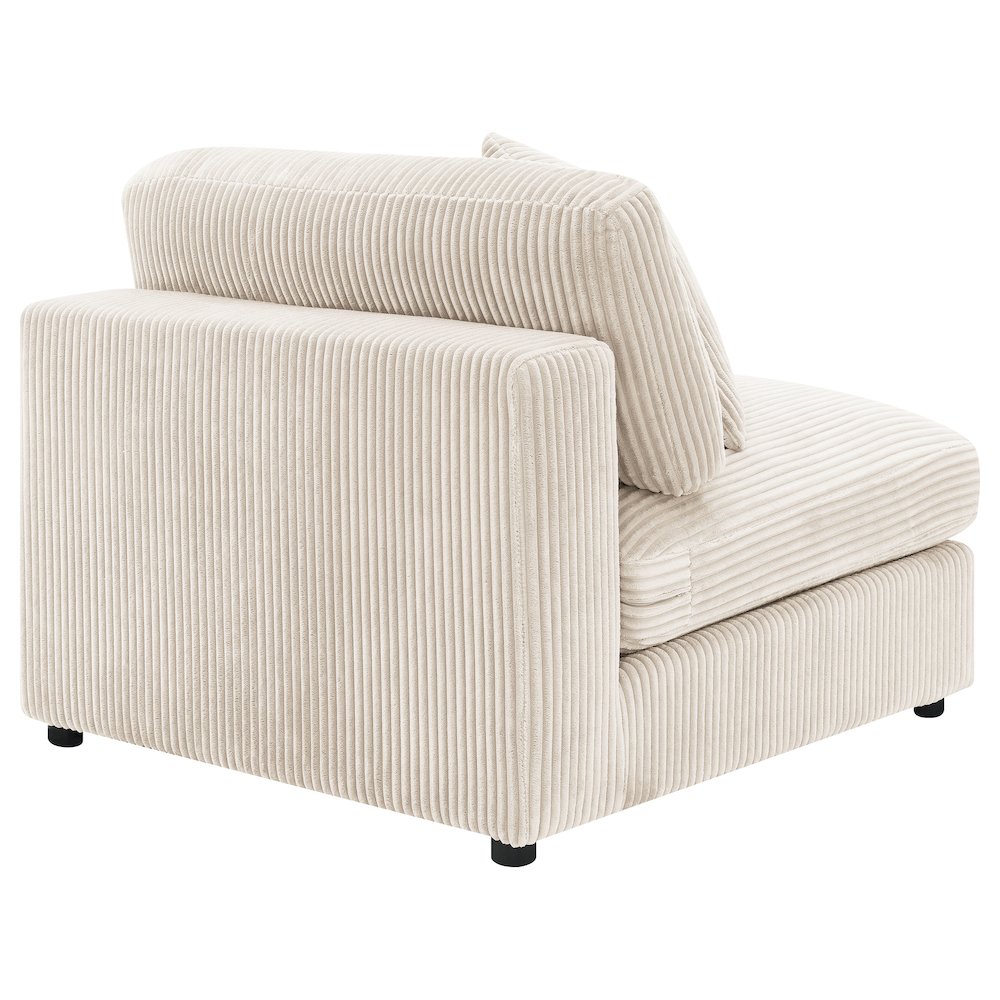 Blaine Upholstered Armless Chair Sand. Picture 7