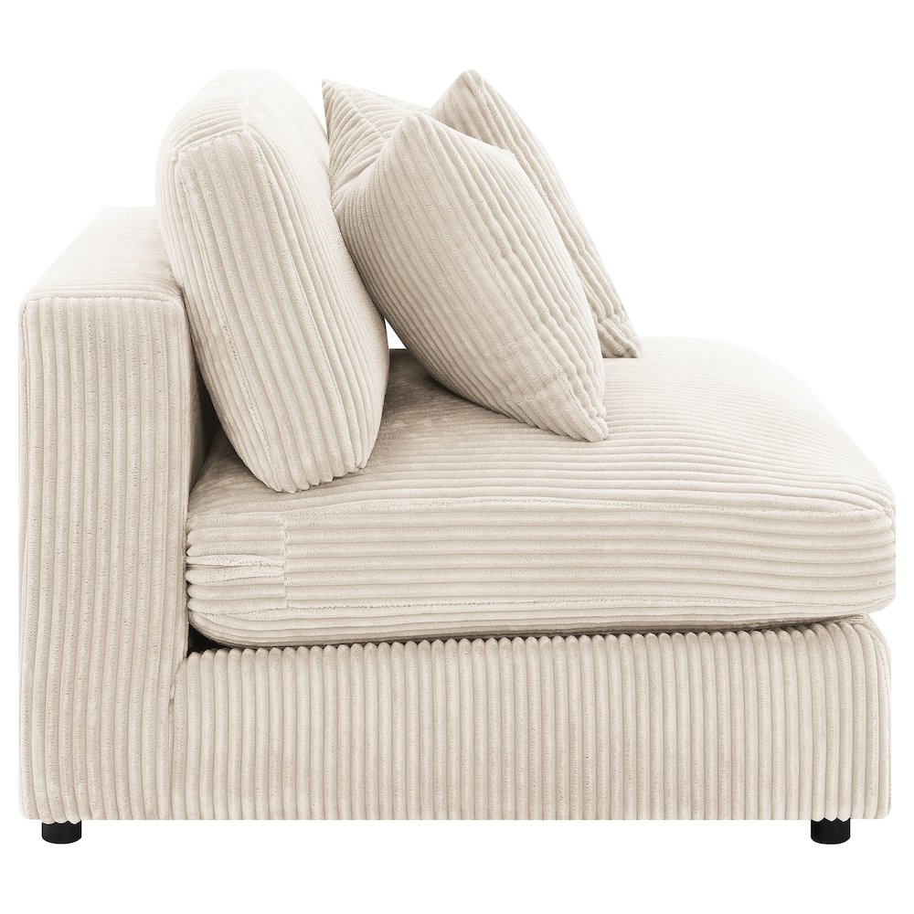 Blaine Upholstered Armless Chair Sand. Picture 8
