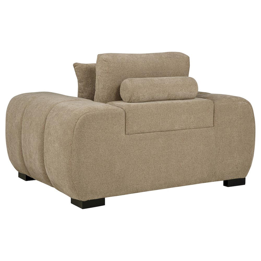 Octavia Upholstered Track Arm Accent Chair Camel. Picture 4