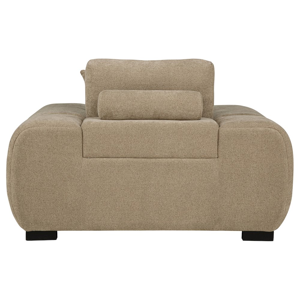 Octavia Upholstered Track Arm Accent Chair Camel. Picture 5