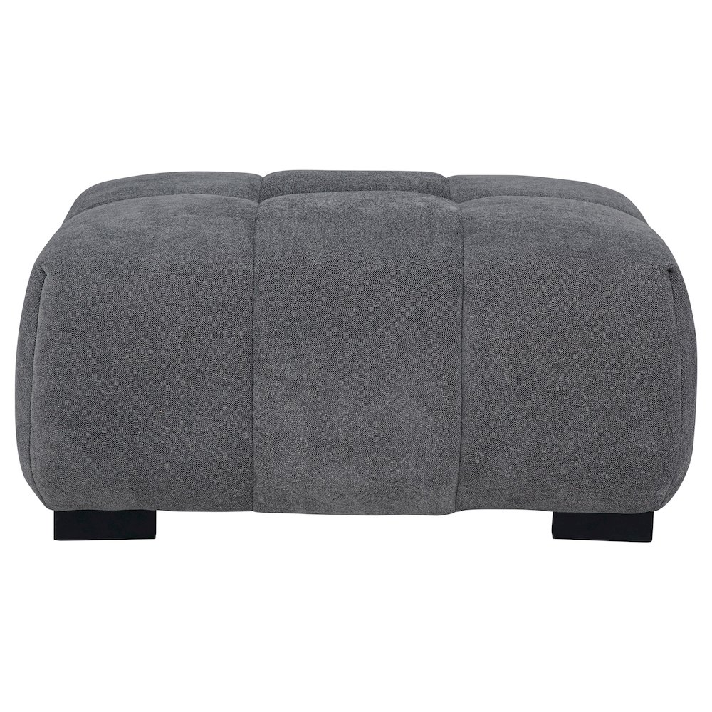 Octavia Upholstered Rectangular Ottoman Charcoal Grey. Picture 3