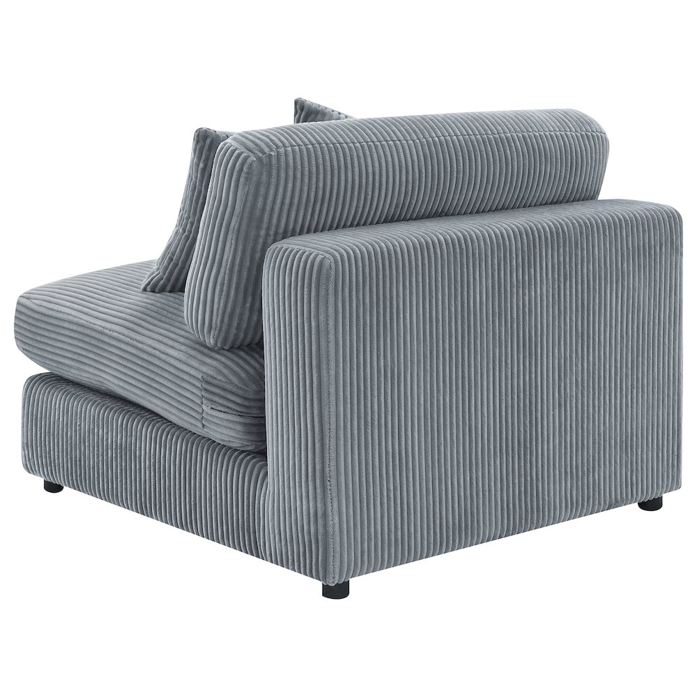 Blaine Upholstered Armless Chair Fog. Picture 6