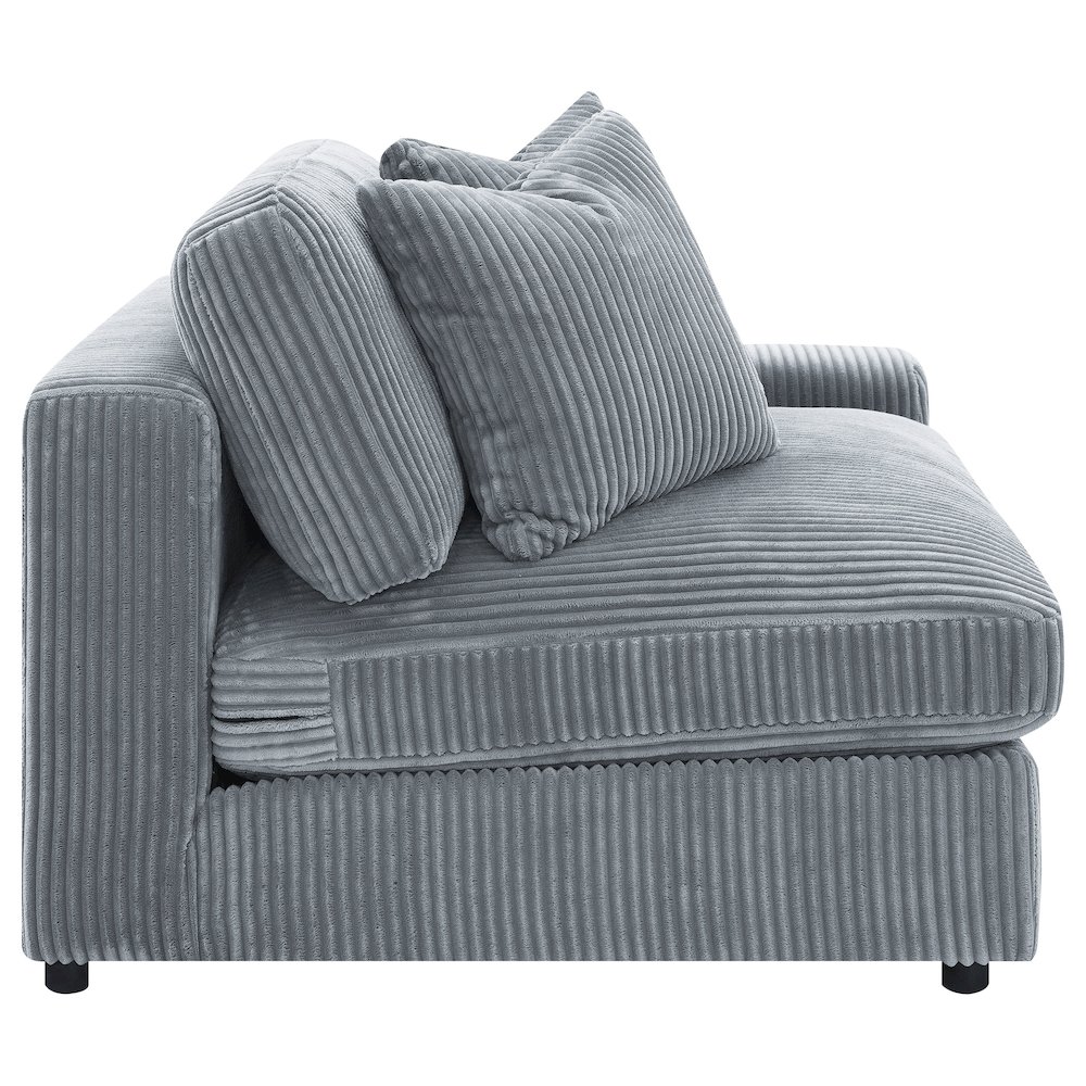 Blaine Upholstered Armless Chair Fog. Picture 8