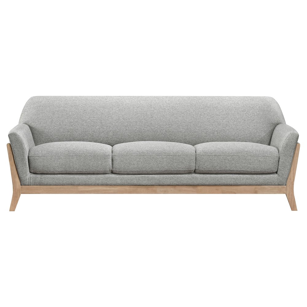 Vaughn Fabric Upholstered Flared Arm Sofa Grey. Picture 3
