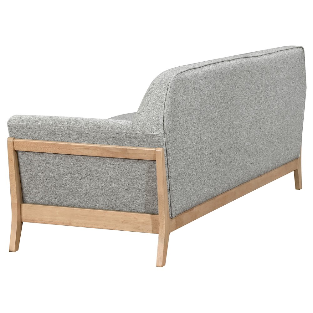 Vaughn Fabric Upholstered Flared Arm Sofa Grey. Picture 5