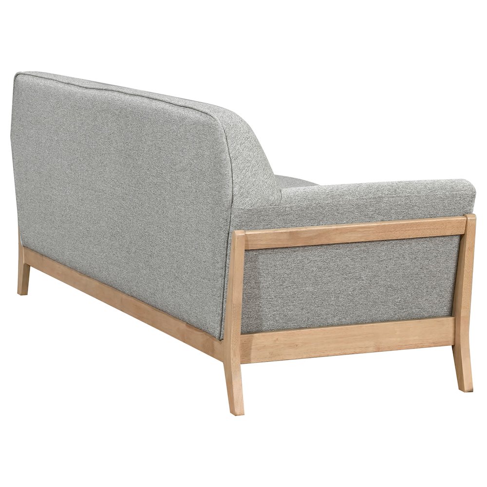 Vaughn Fabric Upholstered Flared Arm Sofa Grey. Picture 7