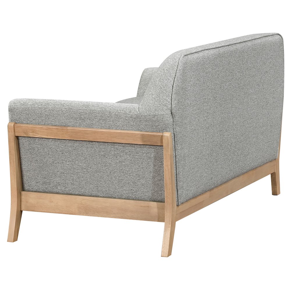 Vaughn Fabric Upholstered Flared Arm Loveseat Grey. Picture 5